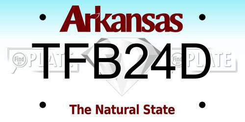 TFB24D Arkansas License Plate
