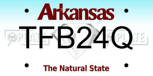 TFB24Q Arkansas License Plate