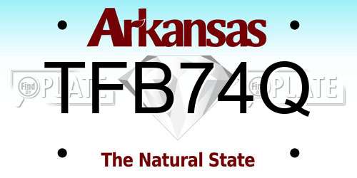 TFB74Q Arkansas License Plate