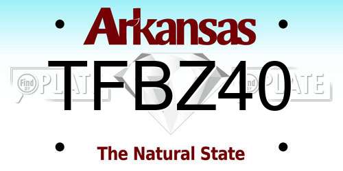 TFBZ40 Arkansas License Plate