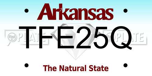 TFE25Q Arkansas License Plate