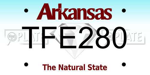TFE280 Arkansas License Plate