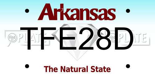 TFE28D Arkansas License Plate