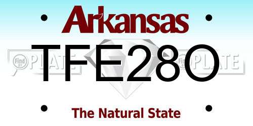 TFE28O Arkansas License Plate