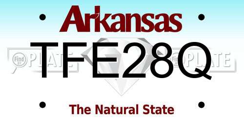 TFE28Q Arkansas License Plate