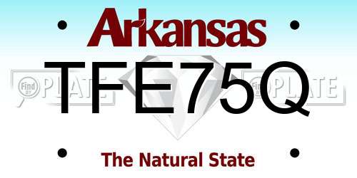 TFE75Q Arkansas License Plate
