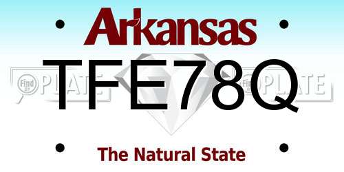 TFE78Q Arkansas License Plate
