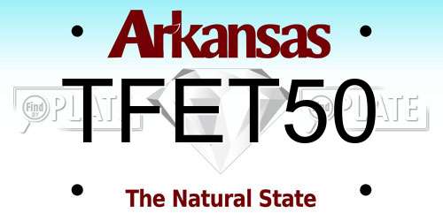 TFET50 Arkansas License Plate