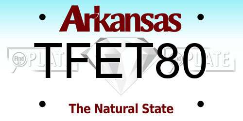 TFET80 Arkansas License Plate
