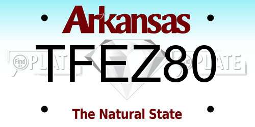 TFEZ80 Arkansas License Plate