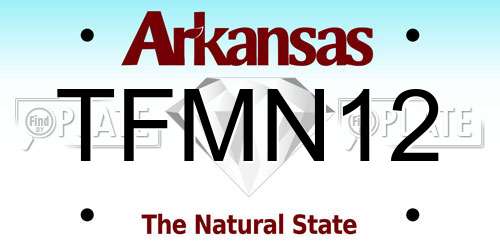 TFMN12 Arkansas License Plate