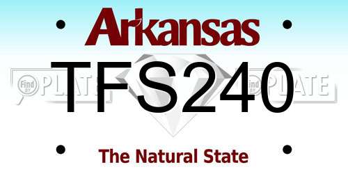 TFS240 Arkansas License Plate