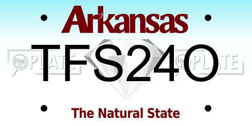 TFS24O Arkansas License Plate