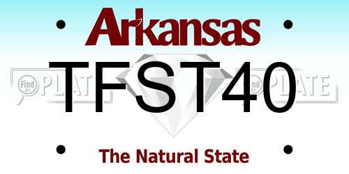 TFST40 Arkansas License Plate
