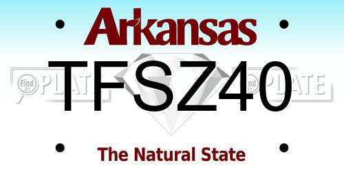 TFSZ40 Arkansas License Plate