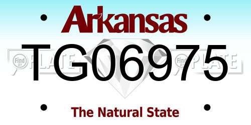 TG06975 Arkansas License Plate