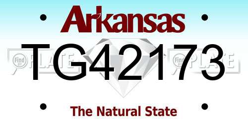 TG42173 Arkansas License Plate