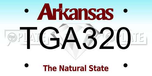 TGA320 Arkansas License Plate