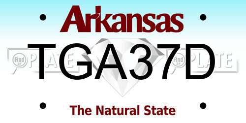 TGA37D Arkansas License Plate