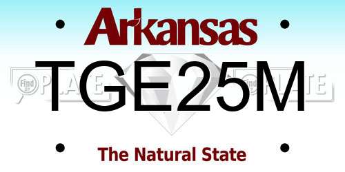 TGE25M Arkansas License Plate