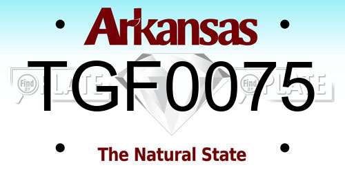 TGF0075 Arkansas License Plate