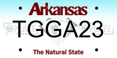 TGGA23 Arkansas License Plate