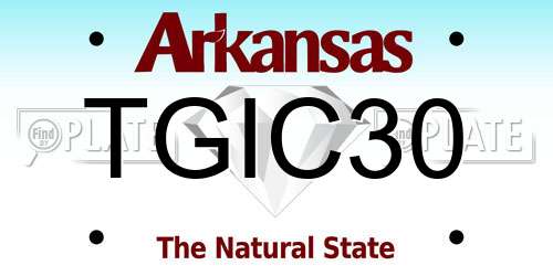 TGIC30 Arkansas License Plate