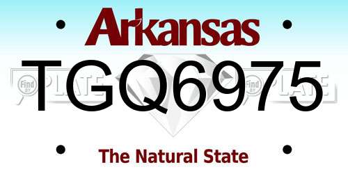 TGQ6975 Arkansas License Plate