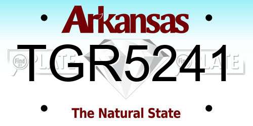 TGR5241 Arkansas License Plate