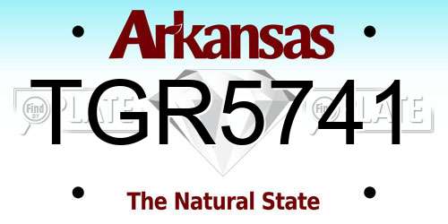 TGR5741 Arkansas License Plate