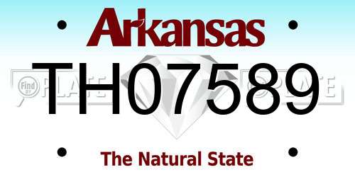 TH07589 Arkansas License Plate