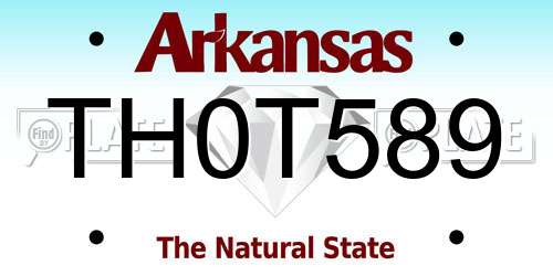 TH0T589 Arkansas License Plate