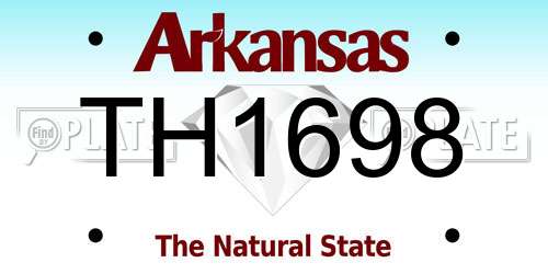 TH1698 Arkansas License Plate