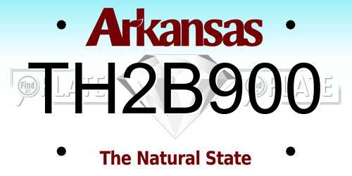 TH2B900 Arkansas License Plate