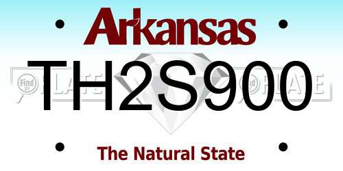TH2S900 Arkansas License Plate