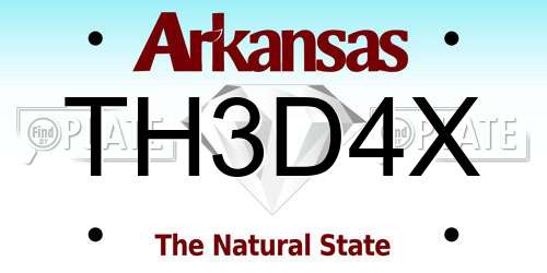 TH3D4X Arkansas License Plate