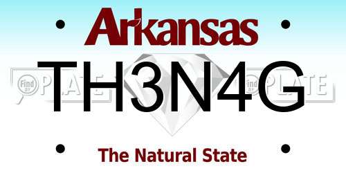 TH3N4G Arkansas License Plate