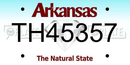 TH45357 Arkansas License Plate