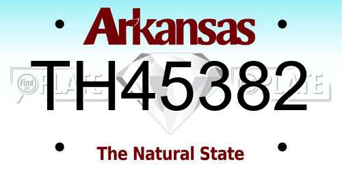 TH45382 Arkansas License Plate