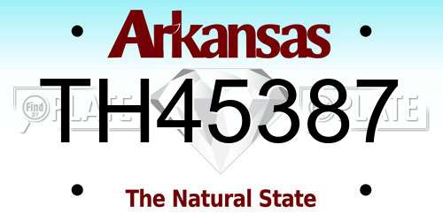 TH45387 Arkansas License Plate