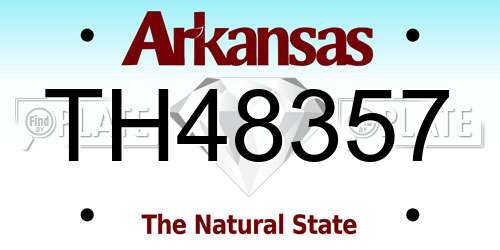 TH48357 Arkansas License Plate
