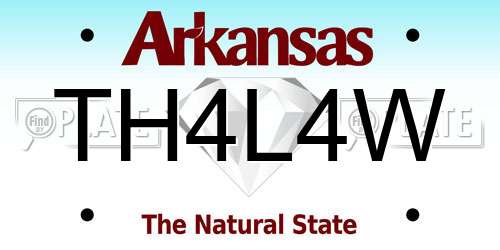 TH4L4W Arkansas License Plate