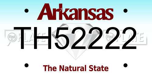 TH52222 Arkansas License Plate