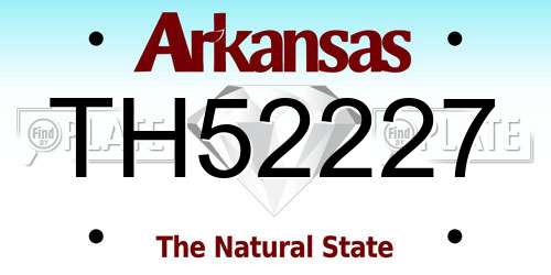 TH52227 Arkansas License Plate