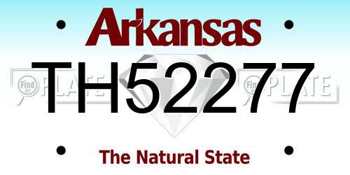 TH52277 Arkansas License Plate