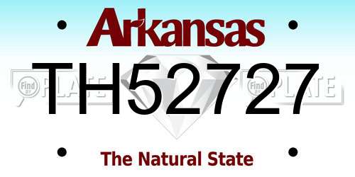 TH52727 Arkansas License Plate