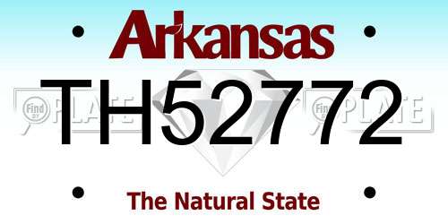 TH52772 Arkansas License Plate