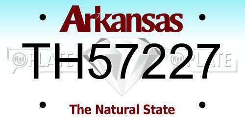 TH57227 Arkansas License Plate
