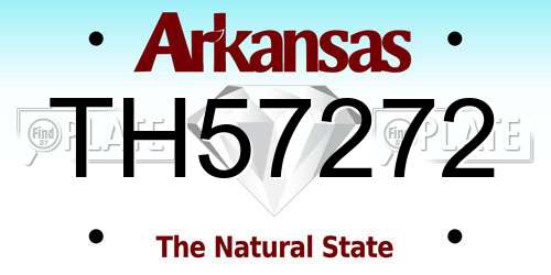 TH57272 Arkansas License Plate