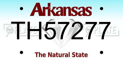 TH57277 Arkansas License Plate